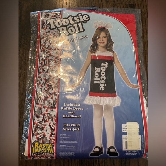Girls 4T-6X Tootsie Roll Halloween Costume - Picture 1 of 3